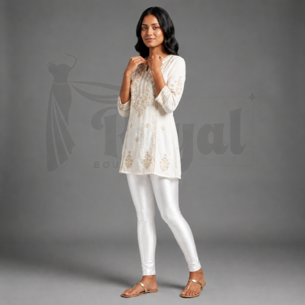 White Shimmer Leggins