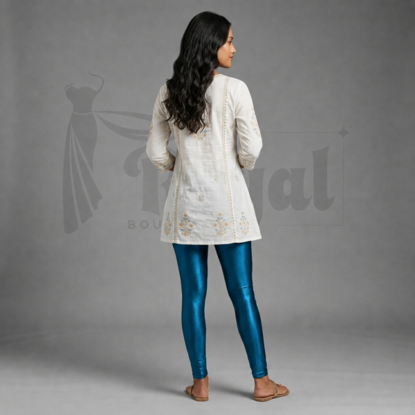 peacock blue leggins 02 Peacock Blue Shimmer Leggins