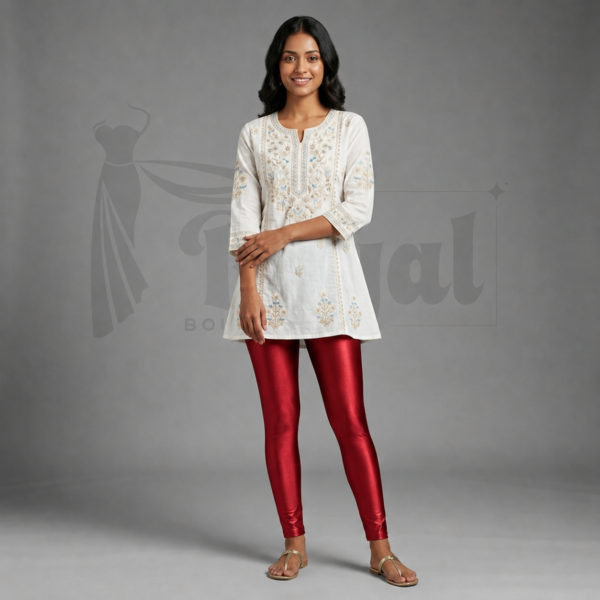 red leggins 01 Red Shimmer Leggins