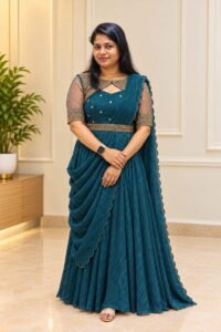 DOREMON CRUSH SILK GOWN